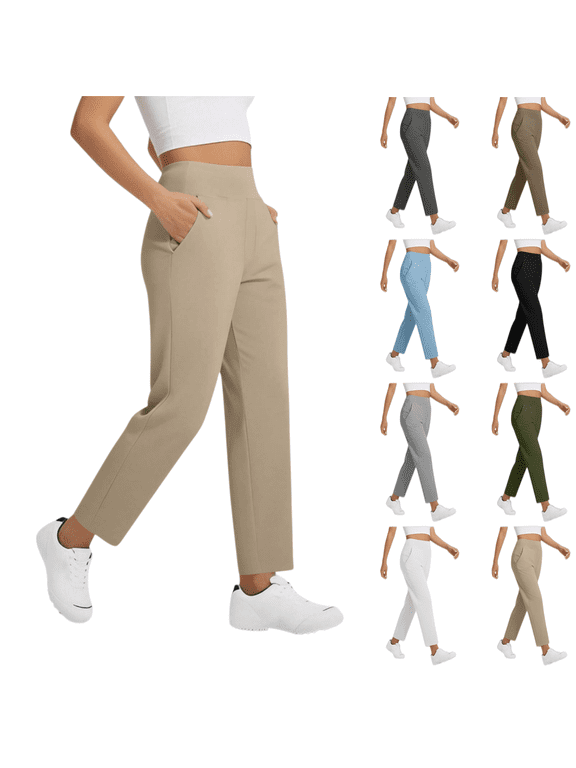 Women's Golf Pants Stretchy Travel Ankle Pants Athletic Sweatpants