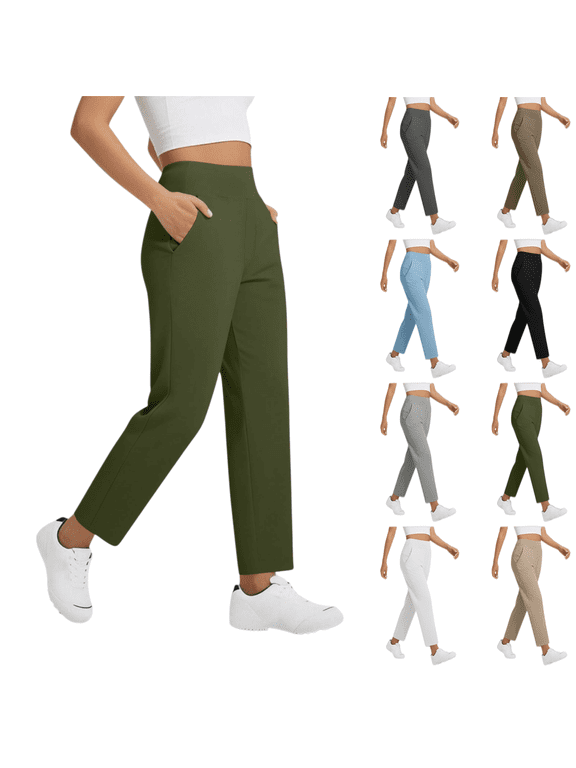 Women's Golf Pants Stretchy Travel Ankle Pants Athletic Sweatpants