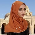 thumbnail image 1 of LRJTENG Women's Solid Color Hijab Fashionable Elastic Hijab, 1 of 3