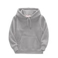 thumbnail image 1 of LRKMVD Youth Solid Color Hoodies Pullover Hooded Sweatshirts for Kids Boy Girl Basic Drawstring Soft Thick Brushed Pocket Hoodie, 1 of 3
