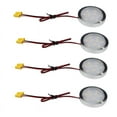 thumbnail image 1 of 12V Under Cabinet LED Lighting Slim Aluminum 2W 30cm Hardwired Round Shape Flat Puck Lights Warm White (4 Pack), 1 of 5