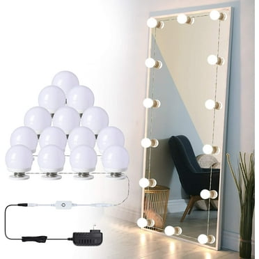 Lrlite Hollywood Style 14-Light Dimmable LED Vanity Lights with Corded Electric