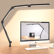 LRLITE LED Foldable Desk Lamp Eye-Caring Foldable LED Desk Lamp,4 Color Temperatures & Dimmable 360° Rotationdesk Lamps for Home Office,Work, Reading,Computer Desk