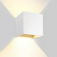 thumbnail image 1 of LED Wall Light Adjustable 12W IP65 Square Waterproof Indoo Surface Mounted Porch Light(Warm White), 1 of 7