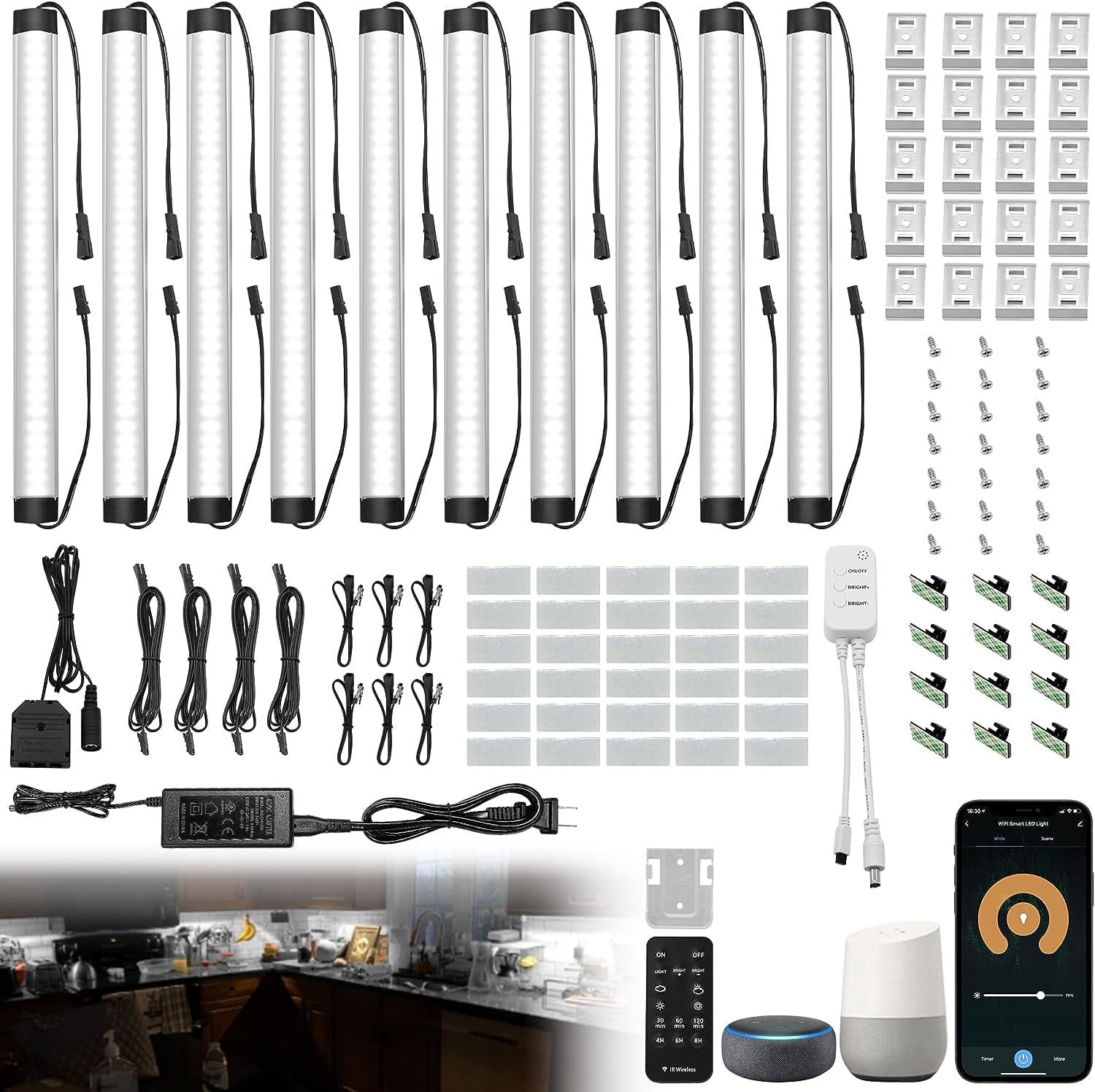 LRLITE Under Lights Kit, LED Smart Dimmable Strip Lighting