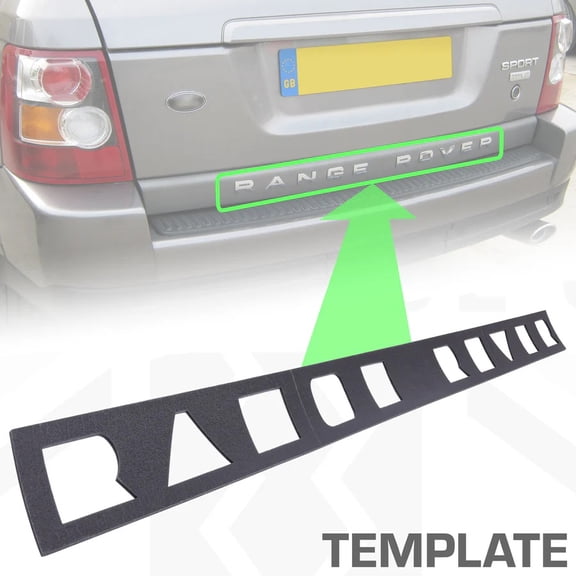 LRNJ MOTORWORKS REAR LETTERING TEMPLATE COMPATIBLE WITH LAND ROVER RANGE ROVER SPORT L320 2005-2013, PART # TMP320-REAR