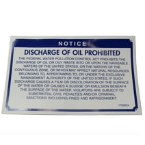 LRPM New Self-Adhesive Discharge of Oil Sticker Decal, 8" x 5", 1706554