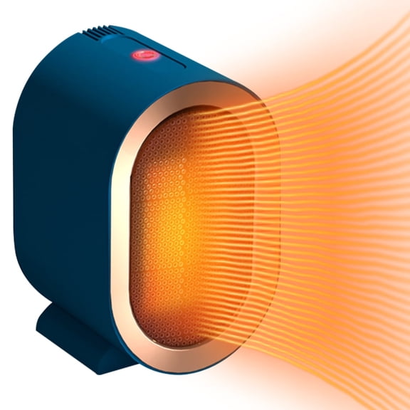 LRSE Space Heater, Home Portable Electric Heater 1200W/800W Desktop Small Heater with Thermostat Silent Ceramic Fast Heating Fan , for Office Bedroom, Blue