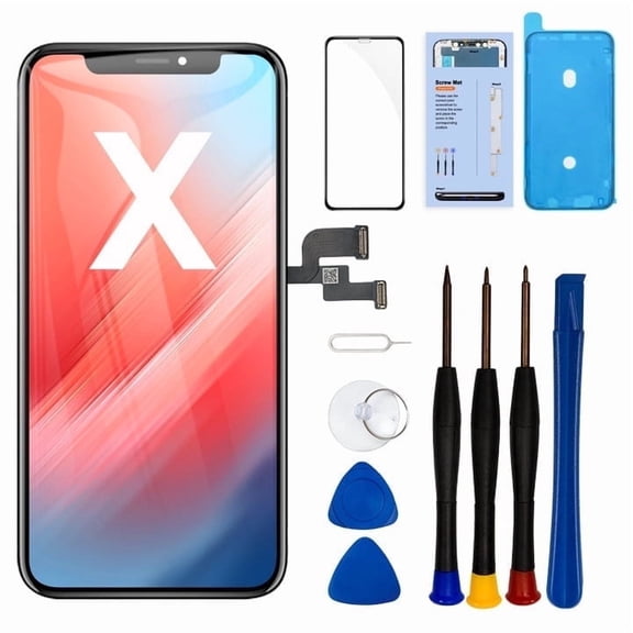 LRSE for iPhone X Screen Replacement Kit 5.8"Incell LCD Display and 3D Touch Screen Digitizer Screen Replacement for iPhone X with Repair Tool Kit  and Tempered Glass