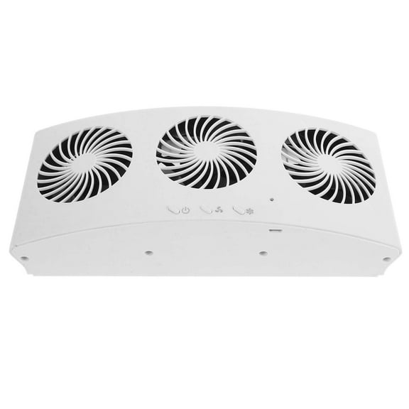 LRXIYODE 1 Set Solar Car Window Vent Fan White Abs Rectangular for Car Ventilation and Heat Reduction 8.9x4.3x2.6in