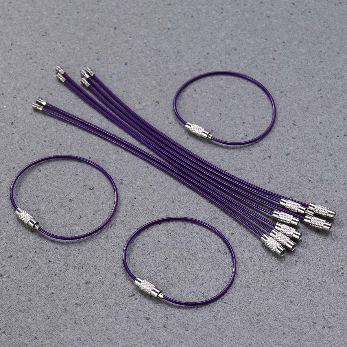 Cute Key Rope LRXIYODE 10Set Steel Wire Key Rope Heavy Duty Keyrings for Travel and ...