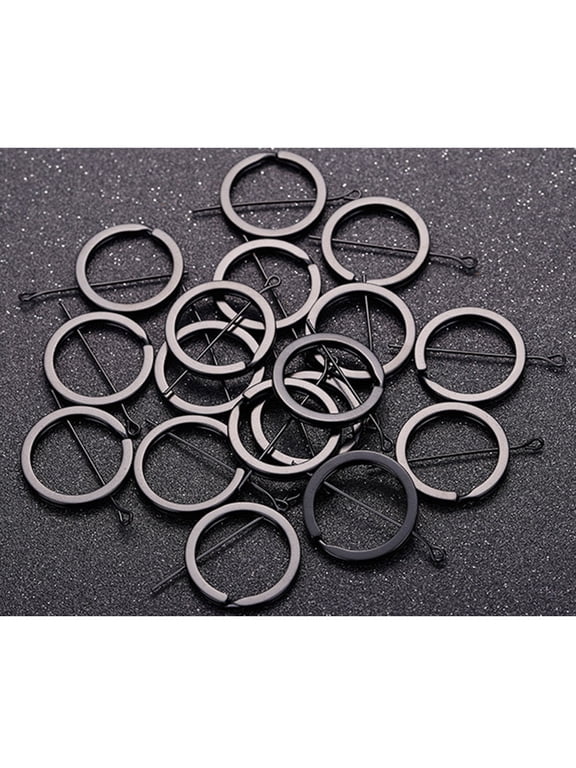 1Pack Black Metal Key Ring Circle Sturdy Split Key Ring for Secure Keychain and Multi Use