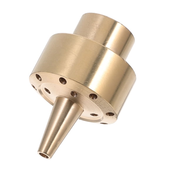 LRXIYODE 1Set Column-Shaped Rotating Fountain Nozzle for Outdoor Space Visual Effects in Golden Brass 11.8x7.9x3.9in