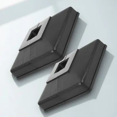 LRXIYODE 2pcs Black Plastic Post Trim Column Wrap Protective Cover for Balcony Staircase Decor