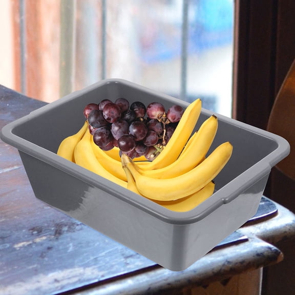 LRXIYODE 3pcs Rectangular Plastic Bus Tub with Handle, Pp Storage Bin