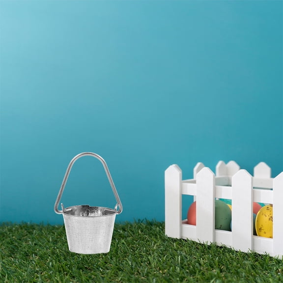 LRXIYODE 8Pcs Micro Landscape Buckets for Desks Realistic Design 0.8x0.8x0.7in