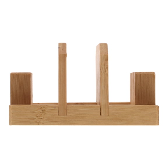 LRXIYODE Wooden Bamboo Cutting Board Stand with Modular Slots for Separate Kitchen Board Organization