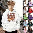 thumbnail image 1 of LRen 100 Days Of School Shirt Boys 4T, 100th Day of School Boy Fashion Pullover Hoodie Funny Graphic Shirt Classroom Back To School Clothes, 1 of 5
