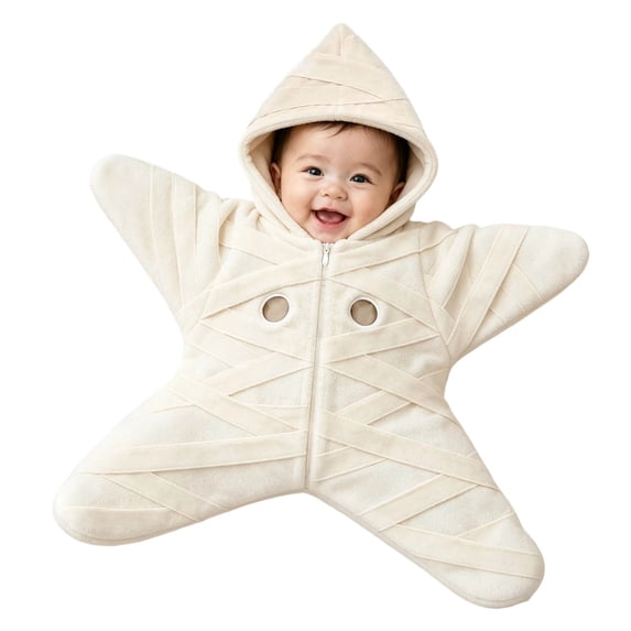 LRen Baby Romper Jumpsuit Halloween Hooded ZipâUp Playwear Footie Fall Winter Warm Outfit Halloween Gifts for Halloween Party & Photoshoot,ï¼0-3 Monthsï¼
