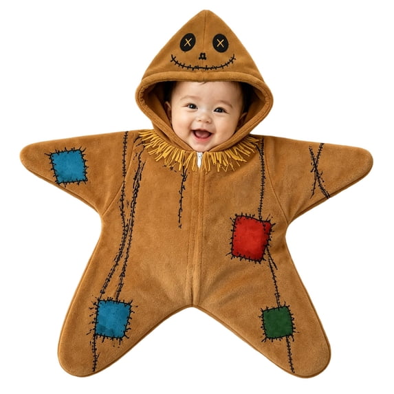 LRen Baby Romper Jumpsuit Halloween Hooded ZipâUp Playwear Footie Fall Winter Warm Outfit Halloween Gifts for Halloween Party & Photoshoot,ï¼0-3 Monthsï¼