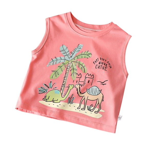 LRen Boy Tank Tops 3T Cool Cartoon Graphic Sleeveless Tank Top for Toddler Boys and Girls Playful Summer Casual Wear
