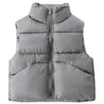 thumbnail image 1 of LRen Boys Down Vest Winter Warm Lined Sleeveless Jacket Insulated Padded Outerwear For Youth And Kids,8-9 Years,Z3-Grey, 1 of 5