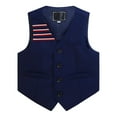 thumbnail image 1 of LRen Boys Formal Suit Vest Solid Vest for Toddler Kids Formal Wedding Outfit,9-10 Years,A-Navy, 1 of 4