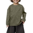 thumbnail image 1 of LRen Boys'Long Sleeve Thermal Shirt Long Sleeve Ribbed T Shirt Tops Fall Cotton Clothes,3-4 Years,Z7-Green, 1 of 5