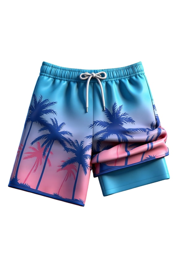 Boys Size 10 Swim Trunks,Boys Swim Trunks with Boxer Brief Liner Drawstring Swim Shorts Quick Dry 2 in 1 Beach Board Shorts with Pockets