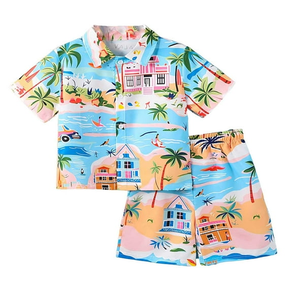 LRen Boys Swim Set 5t Cute Print Swim Suit for Kids Summer Beach Short Pants Soild Color Comfortable Swimwear Swimming Shorts Bathing Suit