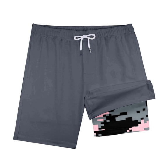LRen Boys Swim Trunks 5t Rash Guard with Compression Liner Stretch Drawstring Short Pants Kids Boys Casual Comfortable Dinosaurs Print Beach Swimwear Swimming Trunks Clothes