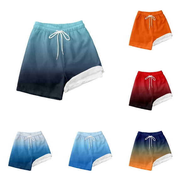 LRen Boys Swim Trunks With Compression Liner Toddler Swimsuit Boy Swim Shorts Bathing Suits Boxer Brief Swimming Trunks