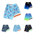 thumbnail image 1 of LRen Boys Swim Trunks with Compression Liner Boys Swim Suits Boxer Brief Drawstring Stretch Summer Beach Shorts, 1 of 7