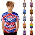 thumbnail image 1 of LRen Boys T Shirts Boys Graphic Print Crew Neck Casual Short Sleeve Tops Boy's Summer Basic Tee Relaxed Fit Boy Summer Clothes, 1 of 6