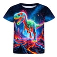thumbnail image 1 of LRen Boys T Shirts Size 5 Boys Cartoon Printed Crew Neck Short Sleeve Tops Boy's Summer Basic Tee Summer Casual T Shirts for Boys, 1 of 3