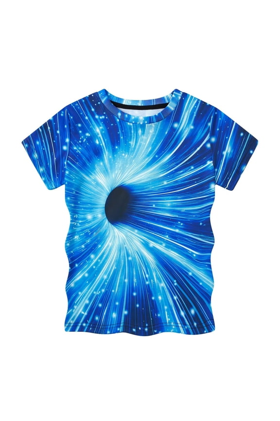 Boys T Shirts Size 8 Boys Space Astronaut Print Round Neck Short Sleeve Tee Kids Summer T Shirts Loose Fit Toddler Boy Clothes