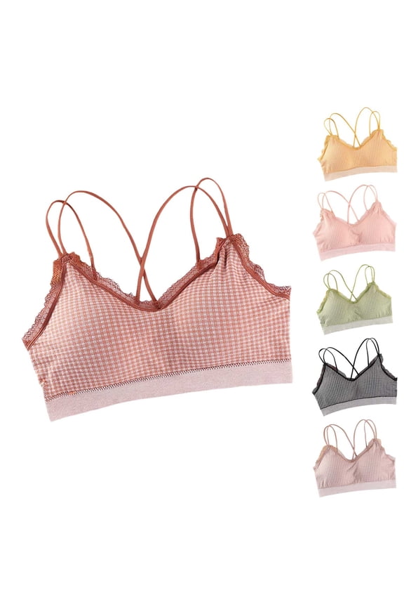 Bras for Girls 10-12 with Padding Lightweight Soft Comfy Sports Bras Girl Seamless Wireless Bralette Solid Color with Removable Padding Bras Yoga Crop Tops for