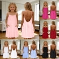 thumbnail image 1 of LRen Dresses for Girls Backless Sleeveless Cami Dresses Summer Spaghetti Strap Flowy Dress Solid Color Casual Long Sundress Girls' Dresses, 1 of 8