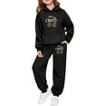 thumbnail image 1 of LRen Fall Outfits for Girls 10-12 Valentines Bowknot Print Round Neck Long Sleeve Warm Hoodie Sweatshirts and Sweatpants Fashionable Children Valentine's Day Clothes, 1 of 6