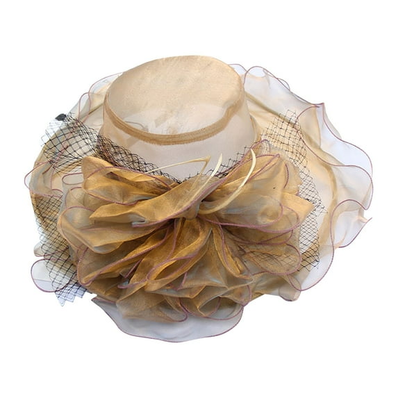 LRen Fascinators Hats Elegant Women Flower Mesh Feathers Wedding Bride Headband for Derby Hat Tea Party Hats