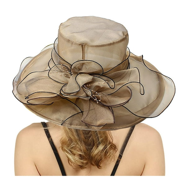 LRen Fascinators Hats Elegant Women Flower Mesh Feathers Wedding Bride Headband for Derby Hat Tea Party Hats