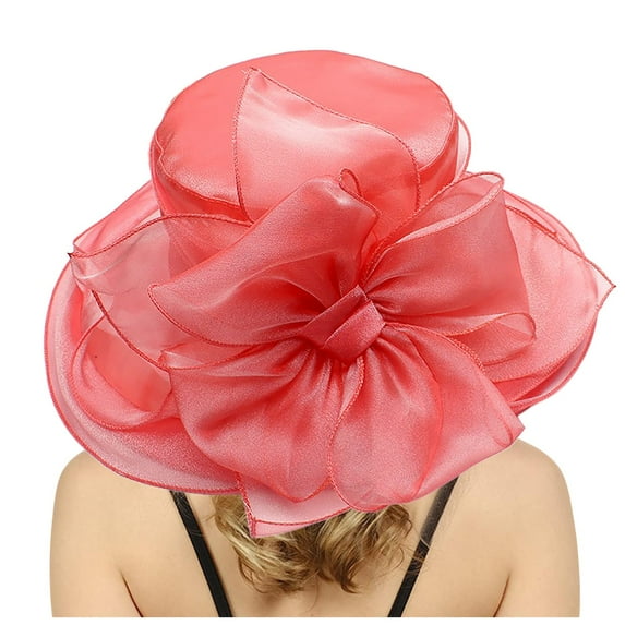 LRen Fascinators Hats Elegant Women Flower Mesh Feathers Wedding Bride Headband for Derby Hat Tea Party Hats