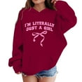 thumbnail image 1 of LRen Girl Hoodies Size 10-12 Long Sleeve Soft Sweatshirt Graphic Kids Cute Pullovers Top Clothes For Girls,9-10 Years,Z4-Red, 1 of 5