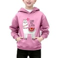 thumbnail image 1 of LRen Girl Hoodies Size 7-8 Coconut Tree Print Pullover Sweatshirts Kids Fashion Casual Outfits Fall Winter Clothes,8-9 Years,Z4-Pink, 1 of 5