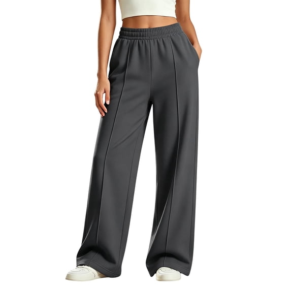 LRen Girl Sweatpants Size 14-16 Girls Elastic Straight Waist Solid Athletic Oversized Sweatpants Trendy Fall Winter Fashion Track Sweat Pants School Uniforms Pants for Girls