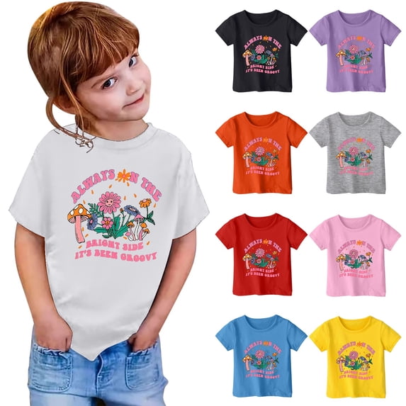 LRen Girl T-Shirts Size 14-16 Butterfly Graphic Drop Shoulder Short Sleeve Graphic Tees Soft Fit Tunic Tees Blouses Summer Back To School Clothes