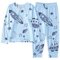 thumbnail image 1 of LRen Girls 2 Piece Pajama Set Cute Print Sleepwear Long Sleeve Top And Pants Nightwear Outfit For Toddlers Kids Children 2 To 10 Years, 1 of 3