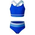thumbnail image 1 of LRen Girls Bathing Suits Size 7-8 2 Piece Ruffle Bikini Swimwear for Kids Girls Cute Funny Summer Rash Guard Swimsuits Girls Beach Swimwear Tankini Beach Swimwear Set, 1 of 4
