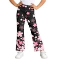 thumbnail image 1 of LRen Girls Bell Bottom Pants,Girls Wide Leg Pants Casual Flared Trousers Stretchy Joggers Athletic Play Everyday Comfort Wear, 1 of 4