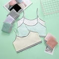 thumbnail image 1 of LRen Girls Bras Padded Stretchy Training Bras Girl Seamless Wireless Cami Bralettes Solid Color Bralette with Built-In Pads Teen Yoga Crop Top, 1 of 7